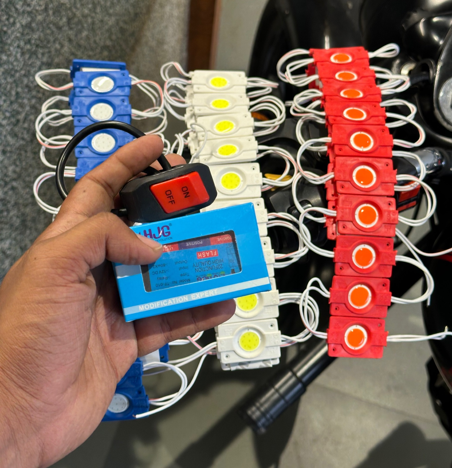 UnderBody Light SetUp(5Lights,Hjg Flaser,Switch)